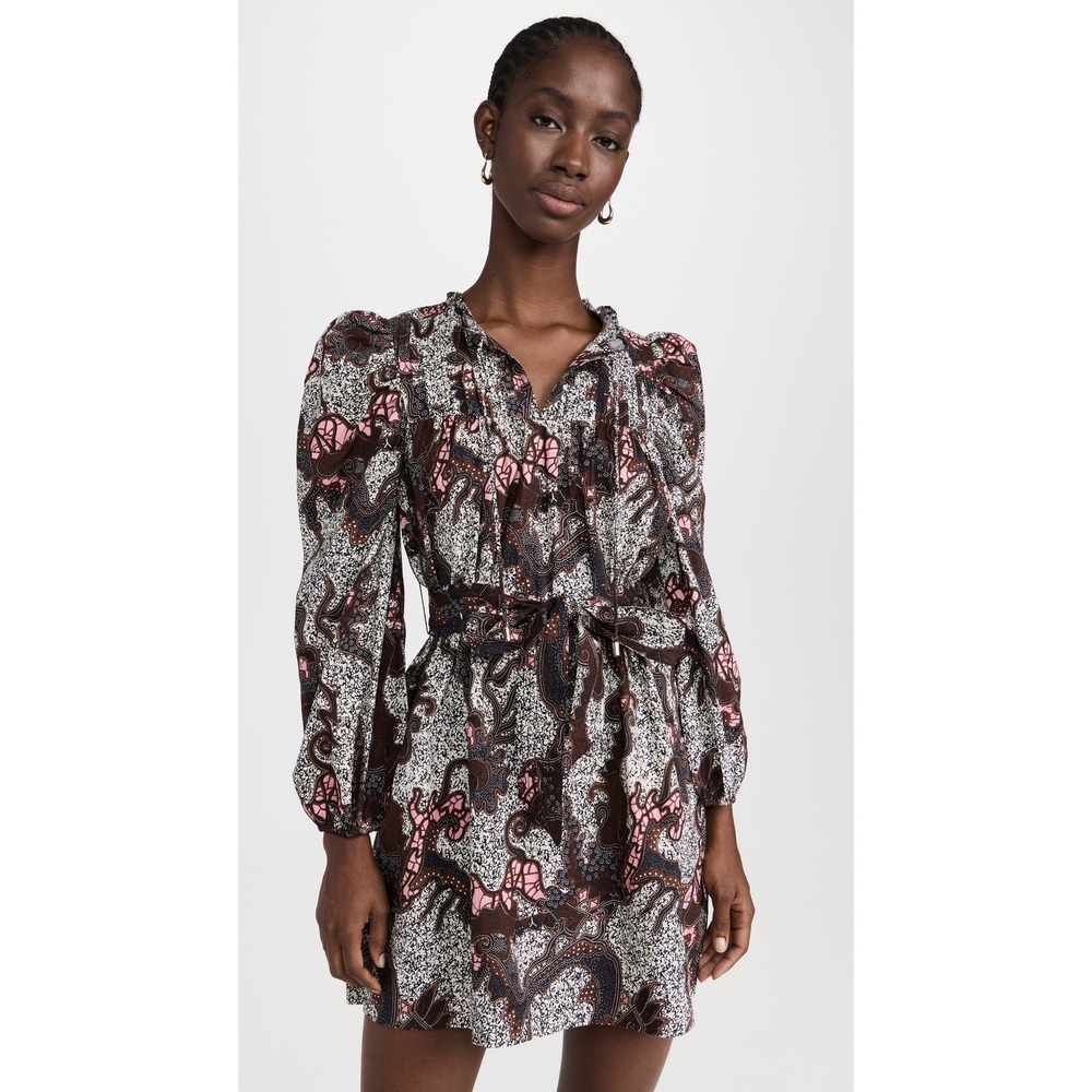 NWT Cleobella‎ Ivana Mini Dress Medium Castello Print Organic Cotton Batik Boho